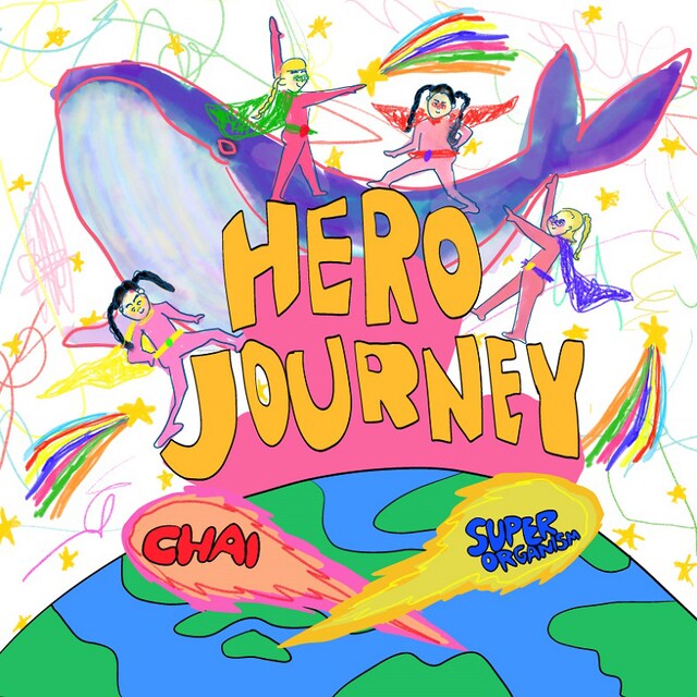 CHAI「HERO JOURNEY feat. Superorganism」配信ジャケ写