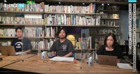 ポリタスTV配信画面のキャプチャー。左から篠田ミル（yahyel）、スガナミユウ、Nozomi Nobody。