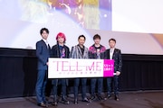 映画「TELL ME ~hideと見た景色~」初日舞台挨拶の様子。