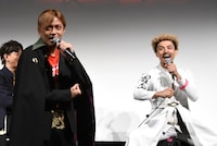 なかやまきんに君のモノマネをする永瀬廉（King & Prince）と満島真之介。