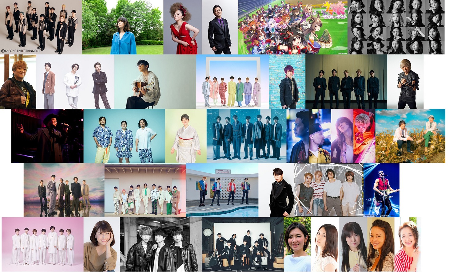 TBS系「音楽の日2022」出演アーティスト第3弾ビジュアル