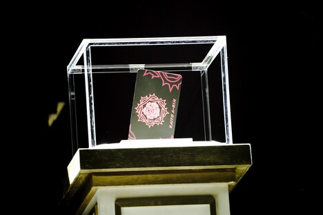 怪盗あーりんからの予告状。（撮影：上飯坂一）