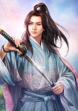 「信長の野望・新生」に登場する氷川きよし。