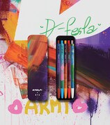 物販コーナーで販売される、「D'FESTA」Artist paintingボールペンセット。(c)DISPATCH