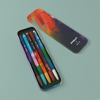 物販コーナーで販売される、「D'FESTA」Artist paintingボールペンセット。(c)DISPATCH