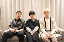 左から陣、川村壱馬、海沼流星。