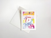 物販コーナーで販売される、「D'FESTA TOKYO」オリジナルのArtist paintingポストカード。(c)DISPATCH