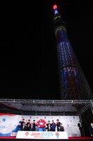 ライトアップされた東京スカイツリー。（提供：2025年日本国際博覧会協会）