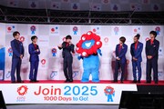 “万博ギャグ”を披露する福本大晴。（提供：2025年日本国際博覧会協会）