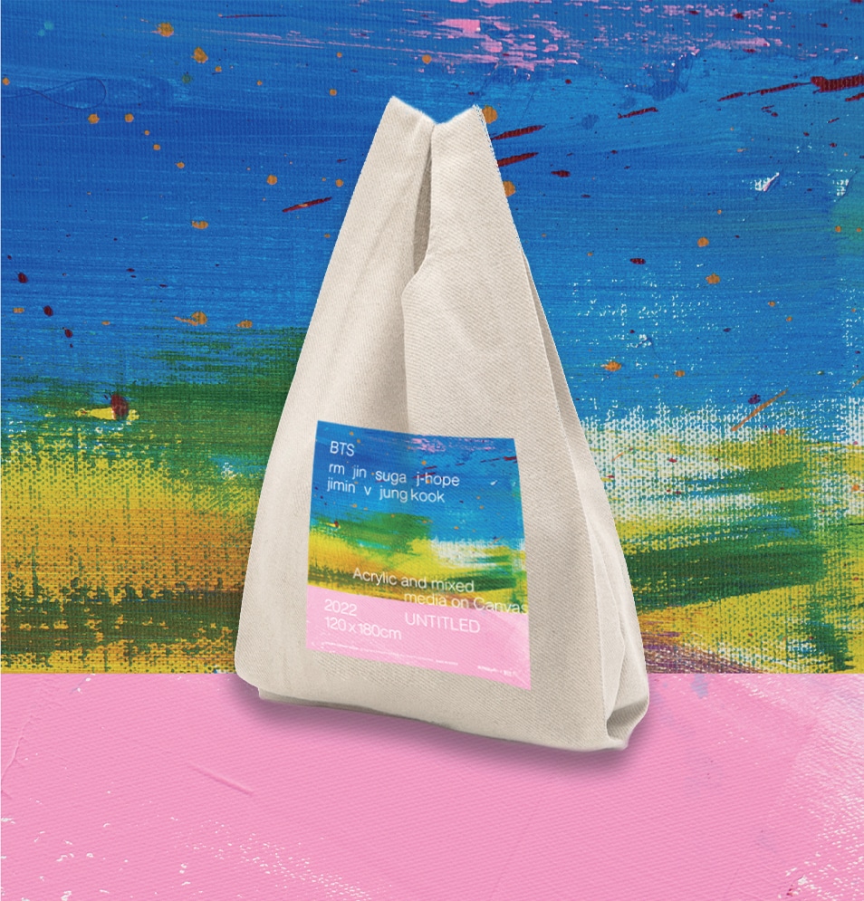 物販コーナーで販売される、「D'FESTA」折り畳み式のArtist paintingエコバッグ。(c)DISPATCH