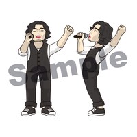 VICTOR ONLINE STORE限定セットに付属する斉藤和義フィギュア。（※画像はイメージです。実際のフィギュアはイラストを基に形成するため、実物と異なることがございます。予めご了承ください）