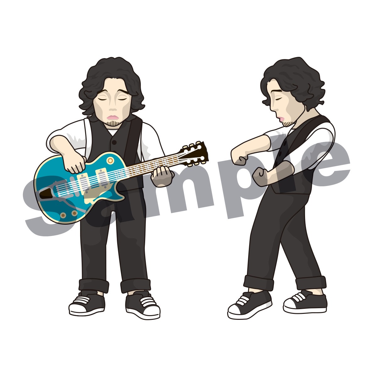 VICTOR ONLINE STORE限定セットに付属する斉藤和義フィギュア。（※画像はイメージです。実際のフィギュアはイラストを基に形成するため、実物と異なることがございます。予めご了承ください）