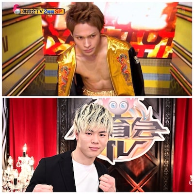 上田竜也（KAT-TUN）と那須川天心。(c)TBS