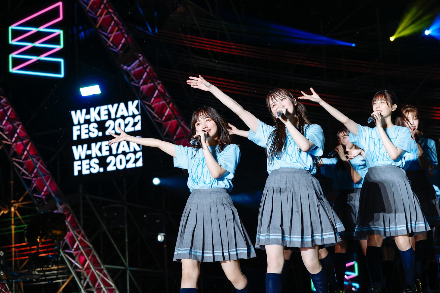 日向坂46「W-KEYAKI FES. 2022」の様子。（撮影：上山陽介）