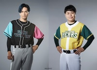 左からBLACK WINGS監督の橘ケンチ、DIAMOND BEARS監督の井上裕介。