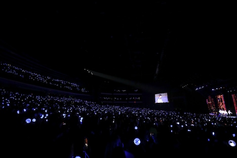 「TOMORROW X TOGETHER WORLD TOUR＜ACT : LOVE SICK＞IN U.S.」アメリカ・MICROSOFT THEATER公演の様子。(P)&(C)BIGHIT MUSIC