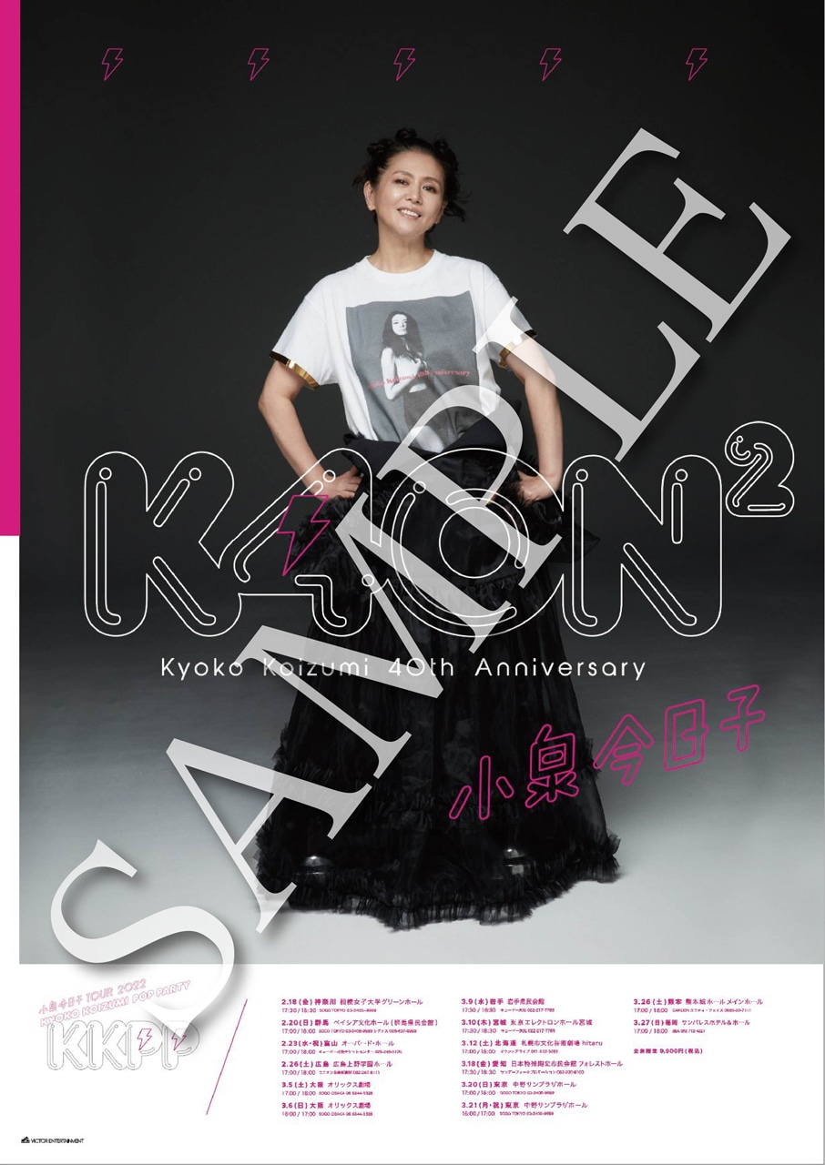 小泉今日子「KKPP ～TOUR 2022 Live at 中野サンプラザホール～」応募キャンペーンで当たるポスターのデザイン。