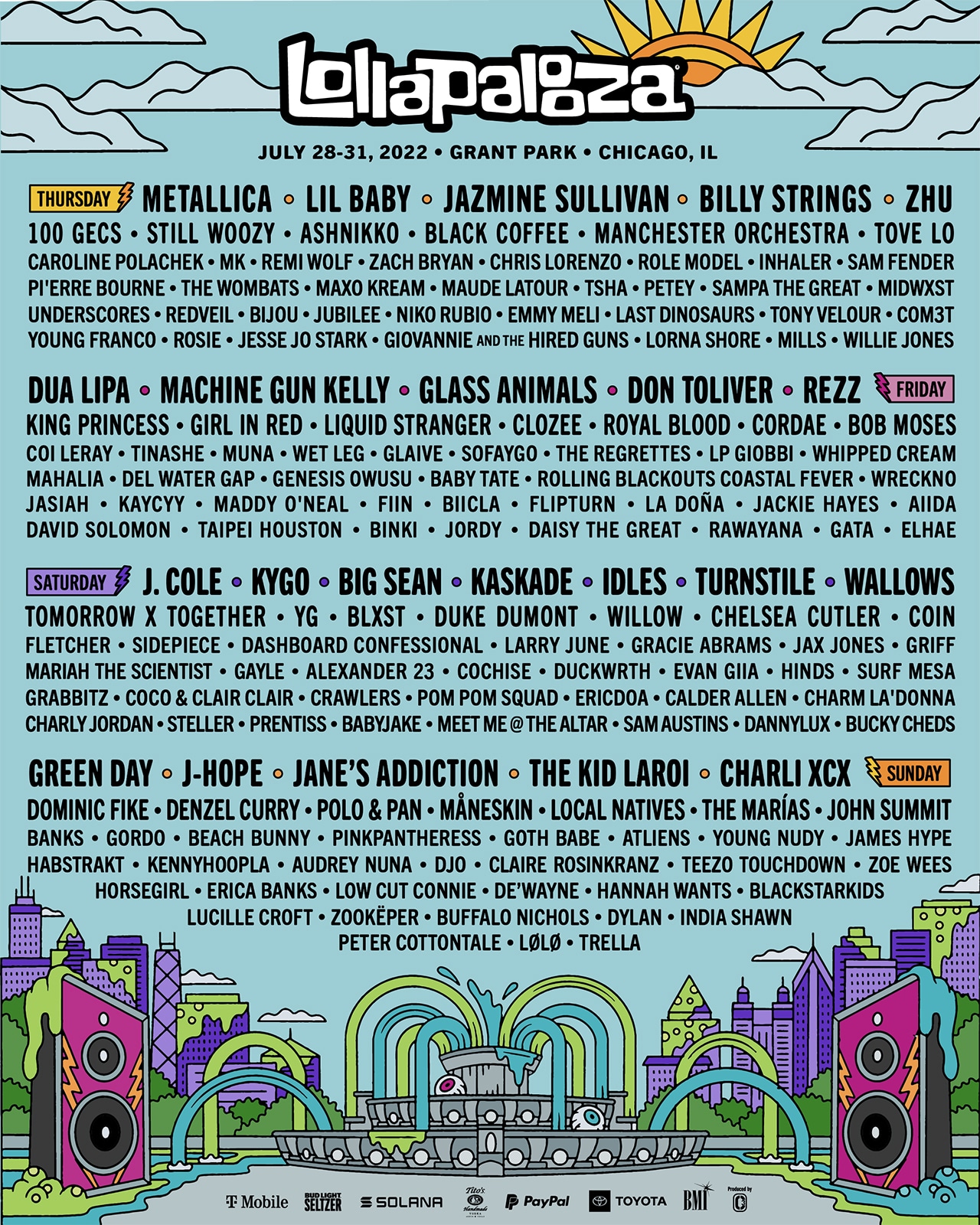 「Lollapalooza」ラインナップ