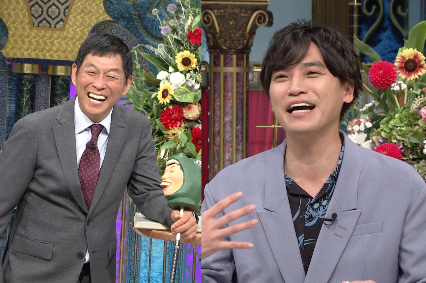 左から明石家さんま、二階堂高嗣（Kis-My-Ft2）。(c)日本テレビ