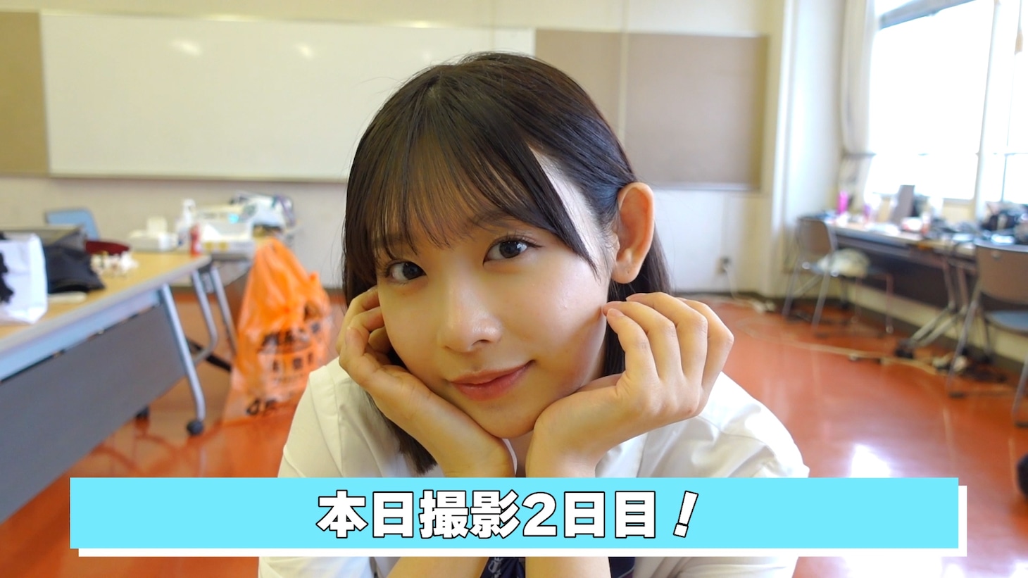 #ババババンビ「ハナビガタリ」ミュージックビデオのメイキング映像より。