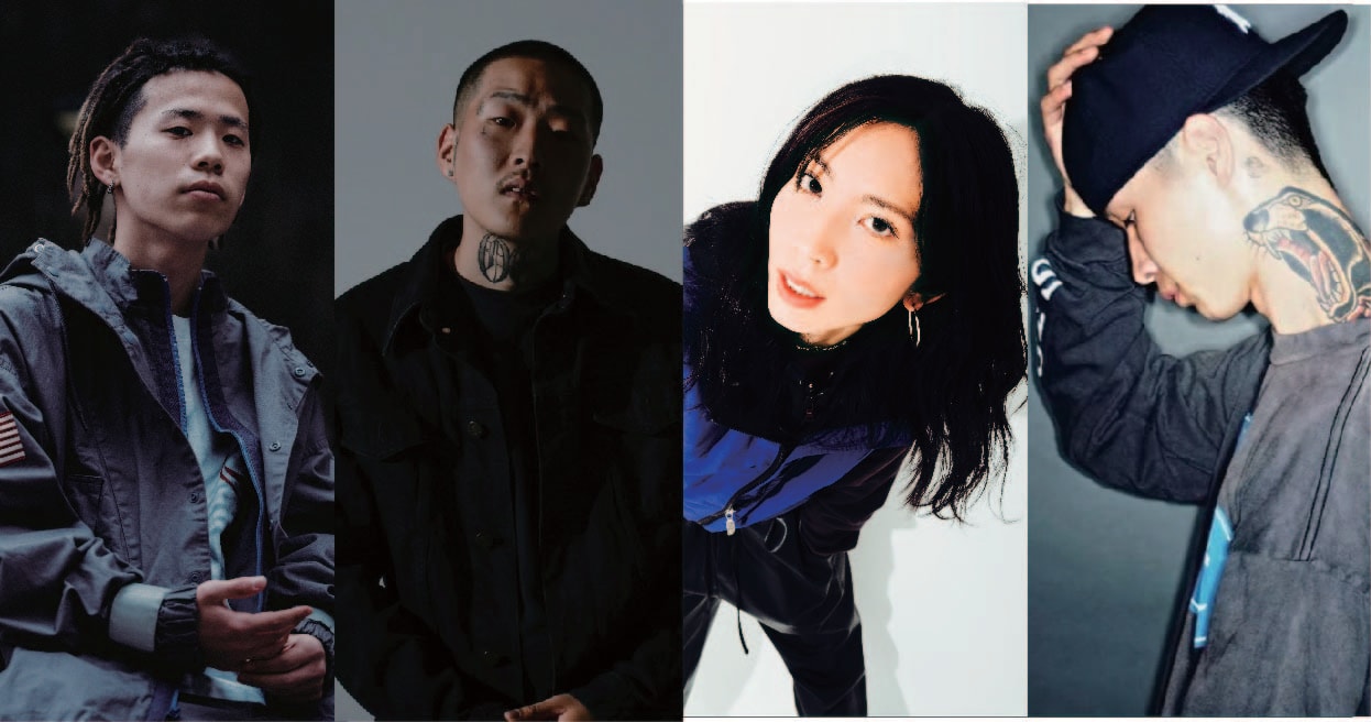 「POP YOURS Presents YOUNG PRO」出演者。左からBonbero、Deech、Reichi、Watson。