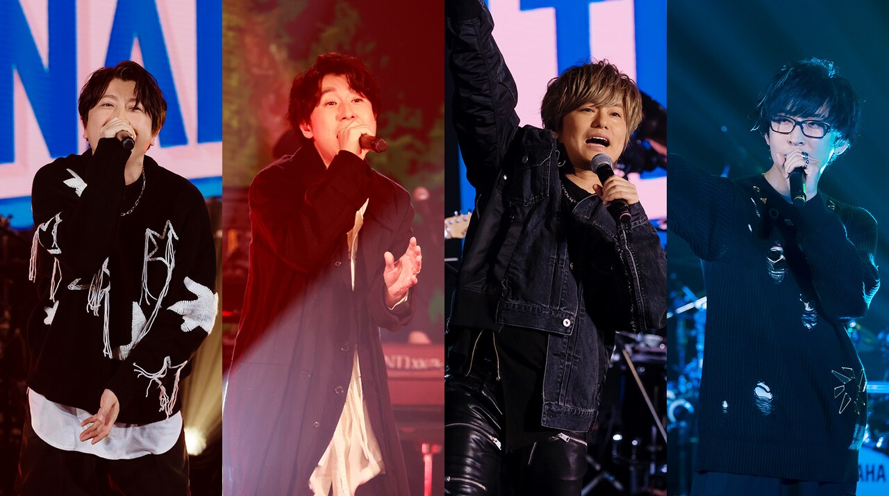 左から小野大輔、鈴村健一、森久保祥太郎、寺島拓篤。