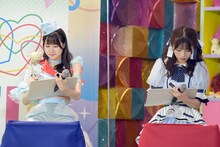 左から八木沙季（Lovelys）、田口空（アイドルカレッジ）。