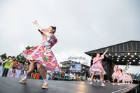 「エビ中 夏のファミリー遠足 略してファミえん in 山中湖 2022」1日目の様子。