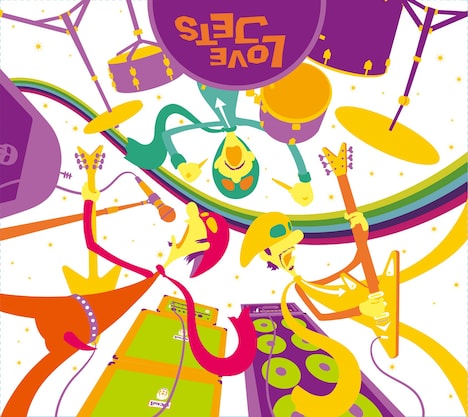 LOVE JETS「地球ノミナサンコンニチハ~LOVE JETS ANTHOLOGY~」ジャケット