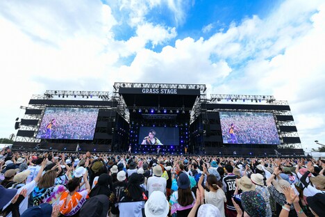 「ROCK IN JAPAN FESTIVAL 2022」よりBE:FIRSTのステージの様子。