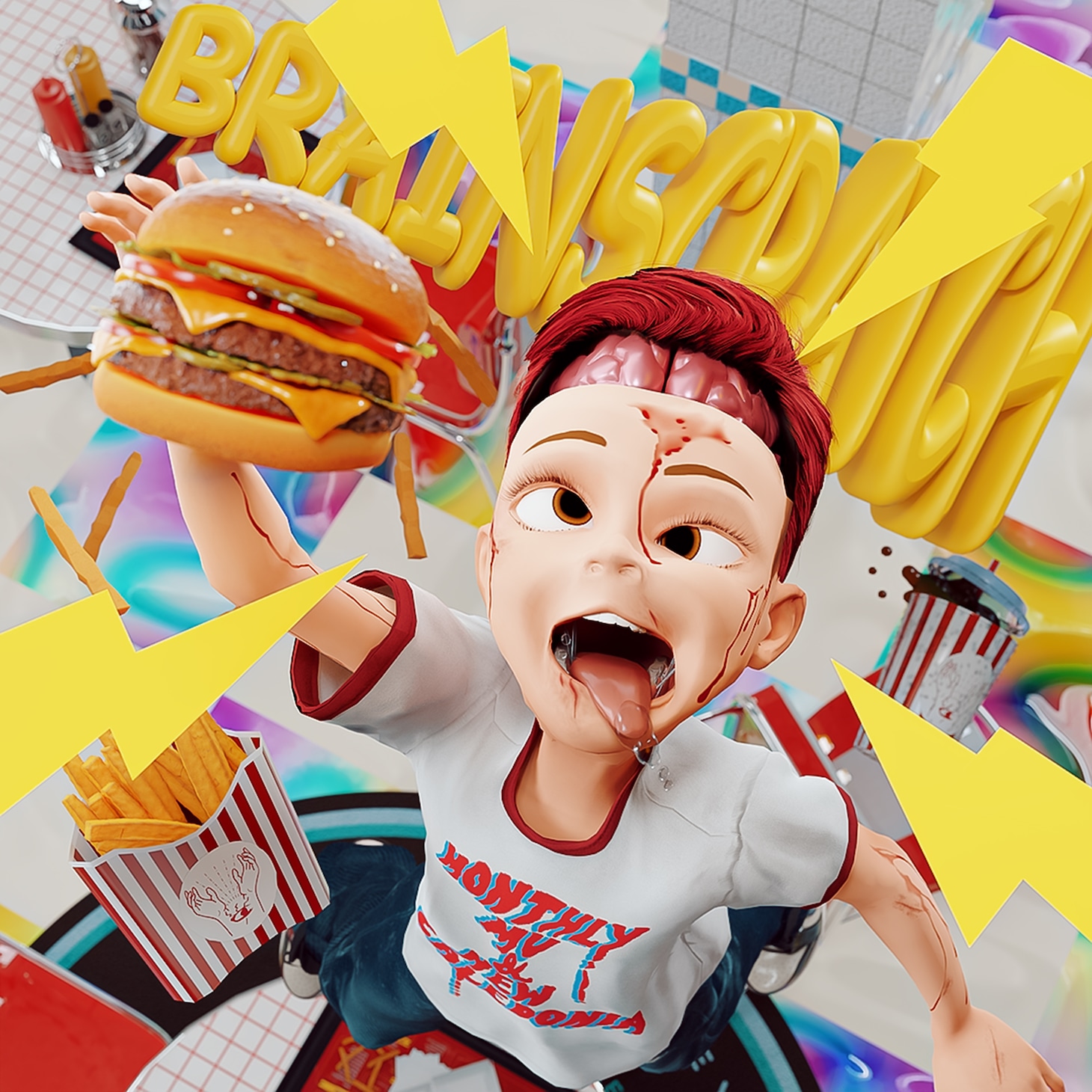 Monthly Mu & New Caledonia「Brain Scratch」配信ジャケット