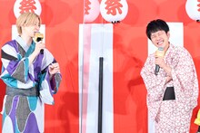 “上裸バーベキュー”に誘う京本大我（SixTONES）と渋い顔をする二宮和也（嵐）。