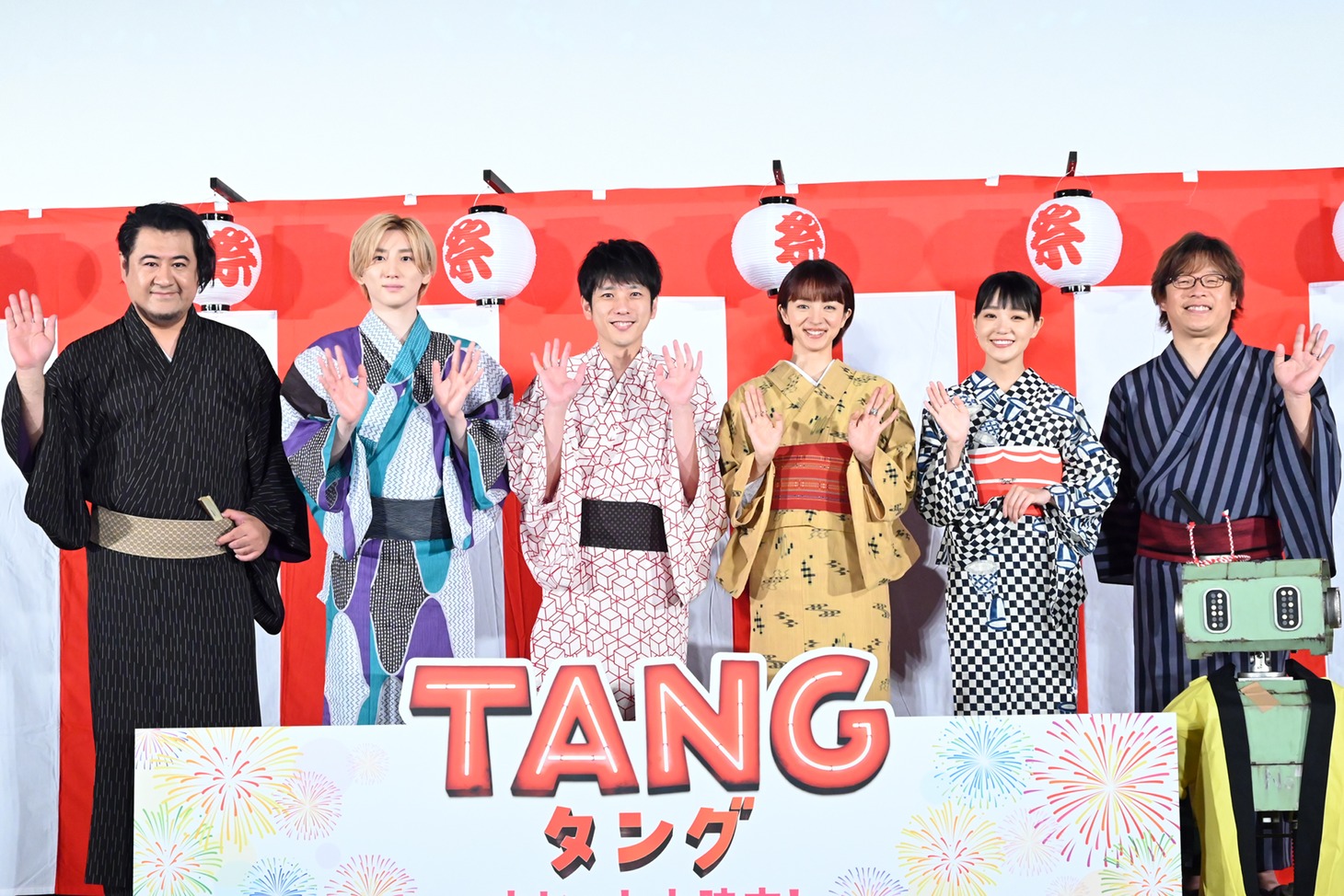 映画「TANG タング」舞台挨拶の様子。