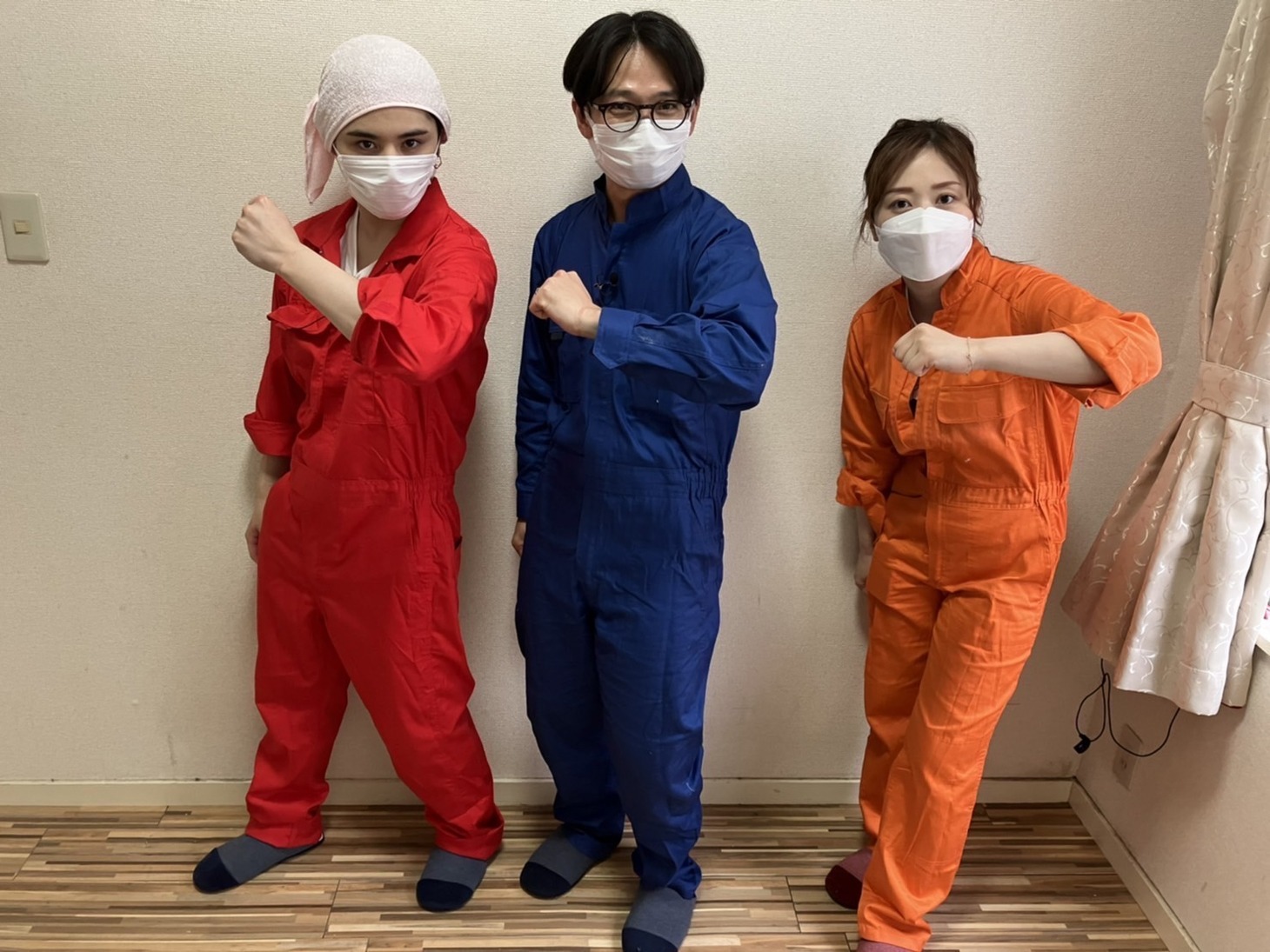 左から山田涼介（Hey! Say! JUMP）、佐藤満春（どきどきキャンプ）、水卜麻美（日本テレビアナウンサー）。(c)日本テレビ