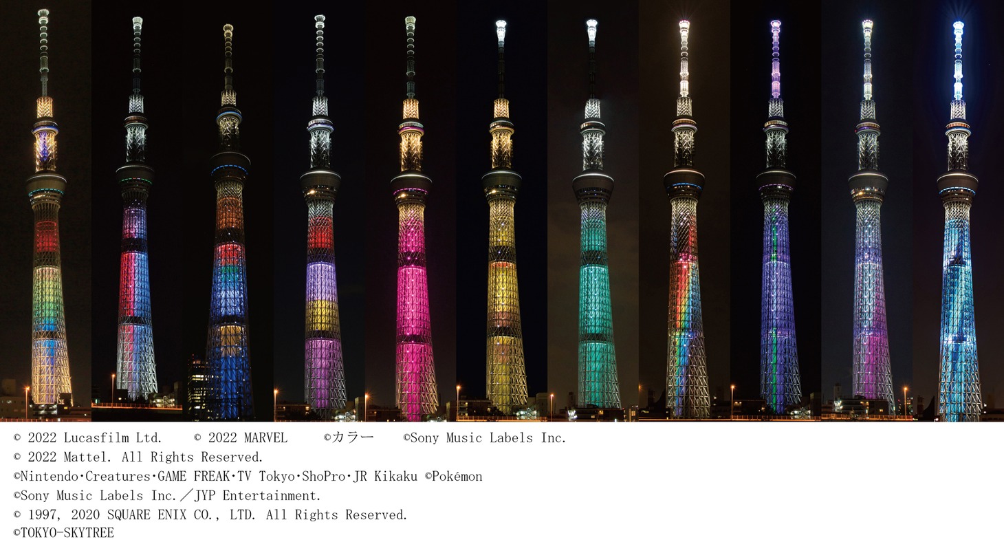 「東京スカイツリー(R) 開業10周年記念 特別ライティングリバイバル点灯」イメージ