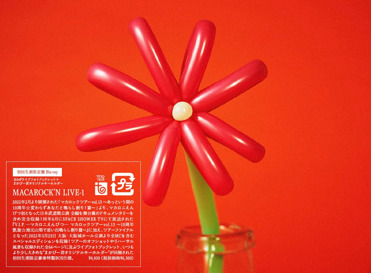 マカロニえんぴつ「MACAROCK'N LIVE-1」初回限定盤ジャケット