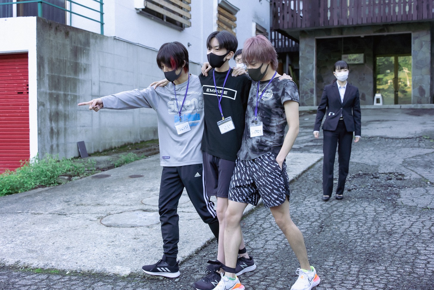 「第二回WACKメンズ合同オーディション2022」早朝二人三脚の様子。