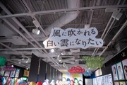 天井に吊るされているのはメンバー9人のキャッチフレーズ。