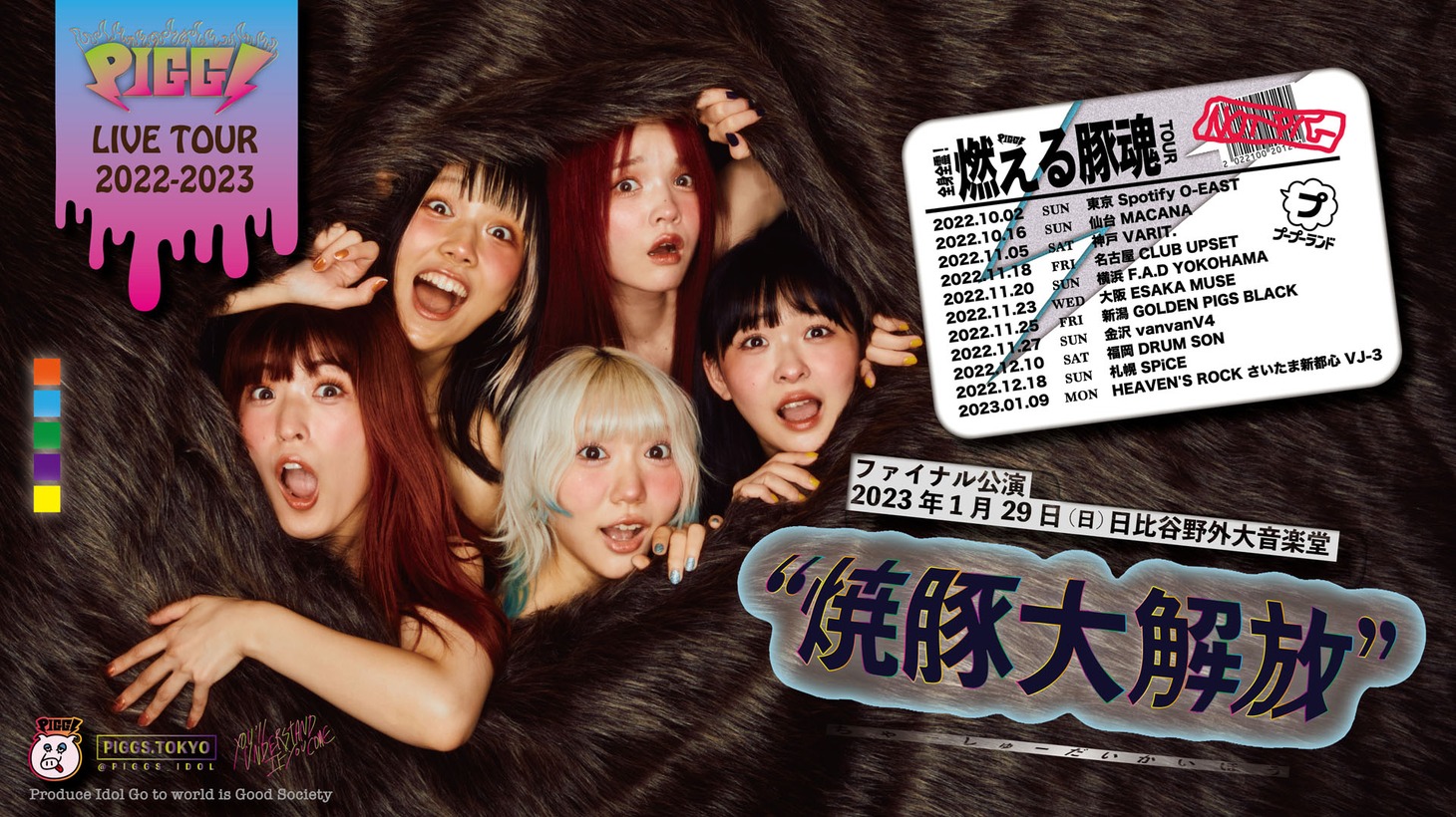PIGGS「全身全霊！燃える豚魂ツアー」告知ビジュアル