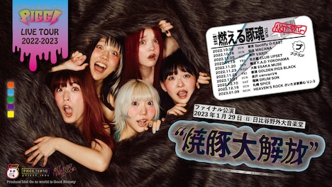 PIGGS「全身全霊！燃える豚魂ツアー」告知ビジュアル