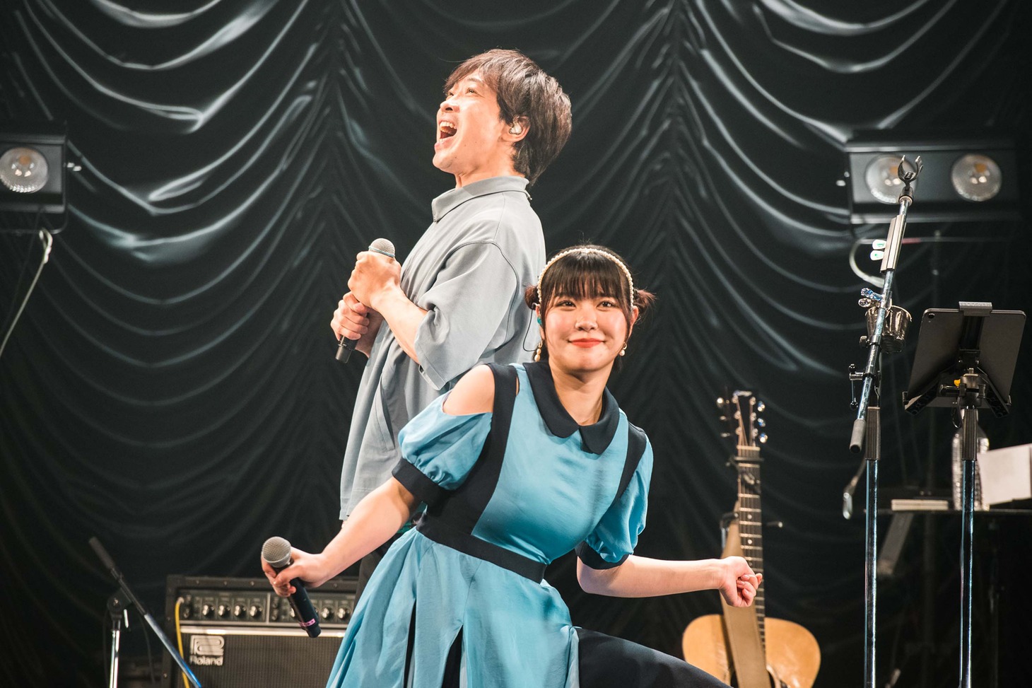 上から堂島孝平、眉村ちあき。（撮影：曽我美芽）