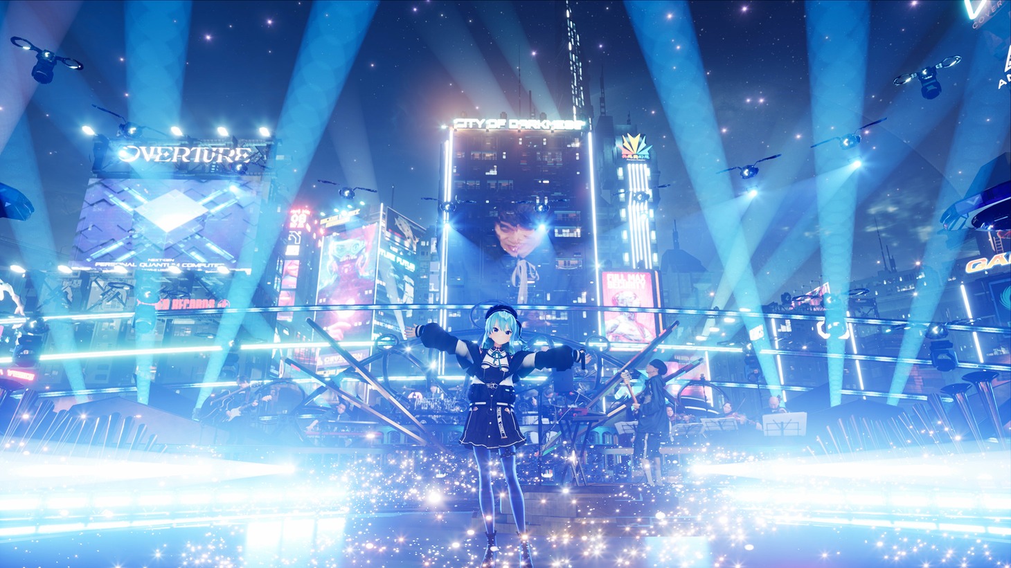 「Midnight Grand Orchestra 1st VIRTUAL LIVE "Overture"」の様子。(c)VIA / TOY'S FACTORY (c)2016 COVER Corp.