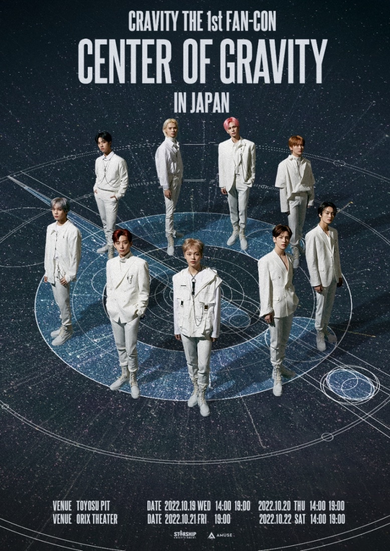 「CRAVITY, THE 1ST FAN-CON 'CENTER OF GRAVITY' IN JAPAN」ポスター