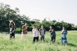 VIDEOTAPEMUSIC、エマーソン北村、潮田雄一、松井泉、mmm、鶴岡龍。(撮影:廣田達也)