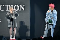 かてぃ（Haze）と兼近大樹（EXIT）。