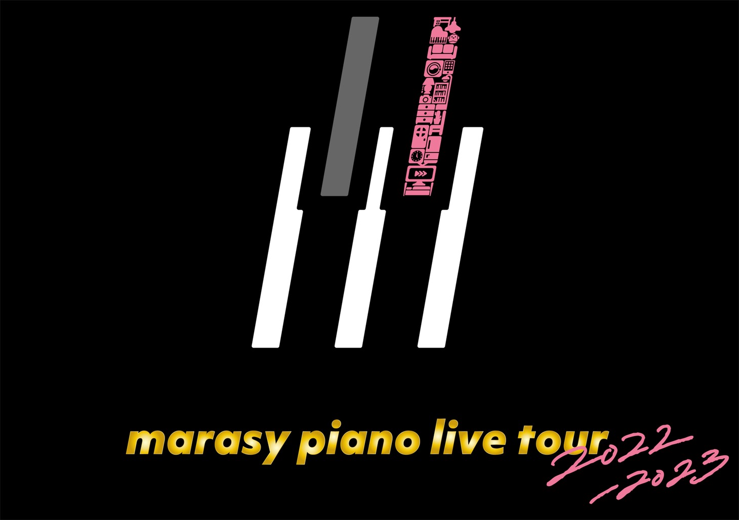 「marasy piano live tour 2022-2023」ロゴ