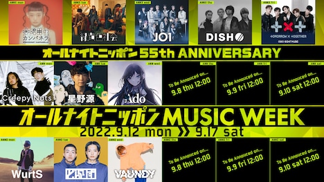 「オールナイトニッポン MUSIC WEEK」番組一覧