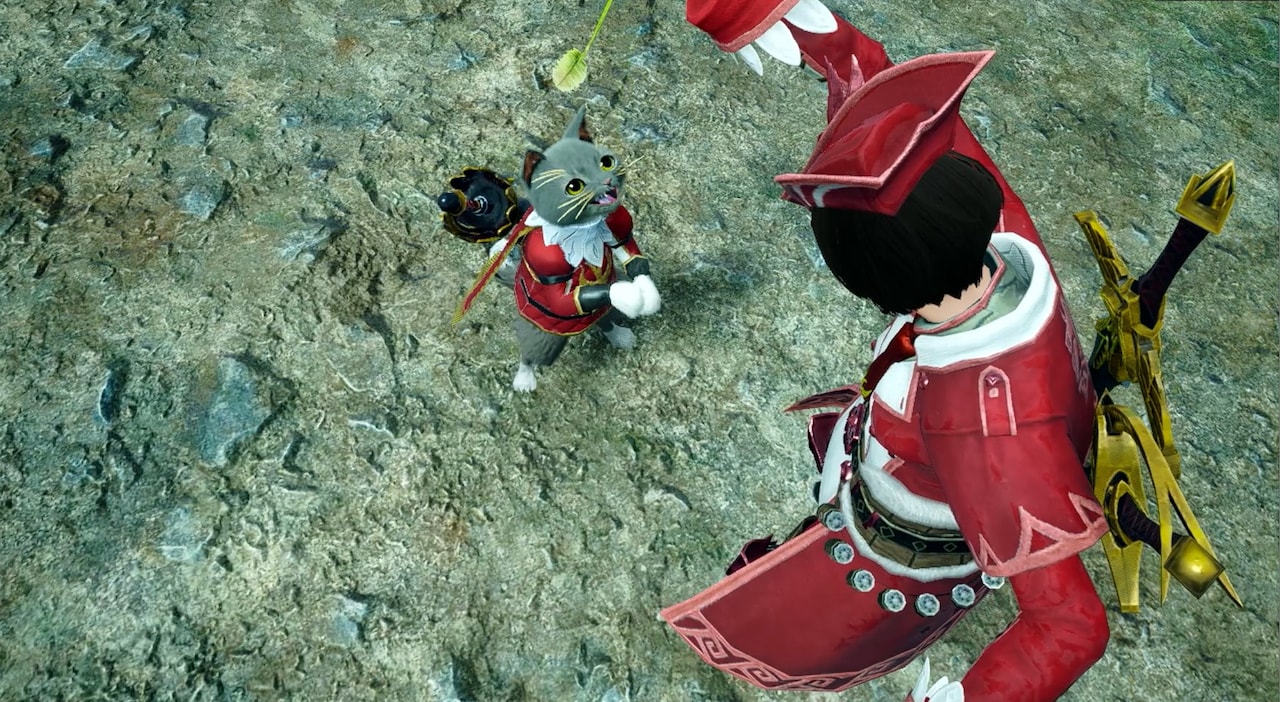 にあちゃんそっくりにキャラメイクされたオトモアイルー。