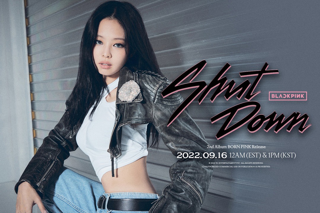 BLACKPINK「Shut Down」JENNIEのソロティザーポスター。