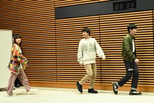 退場するSaucy Dog。